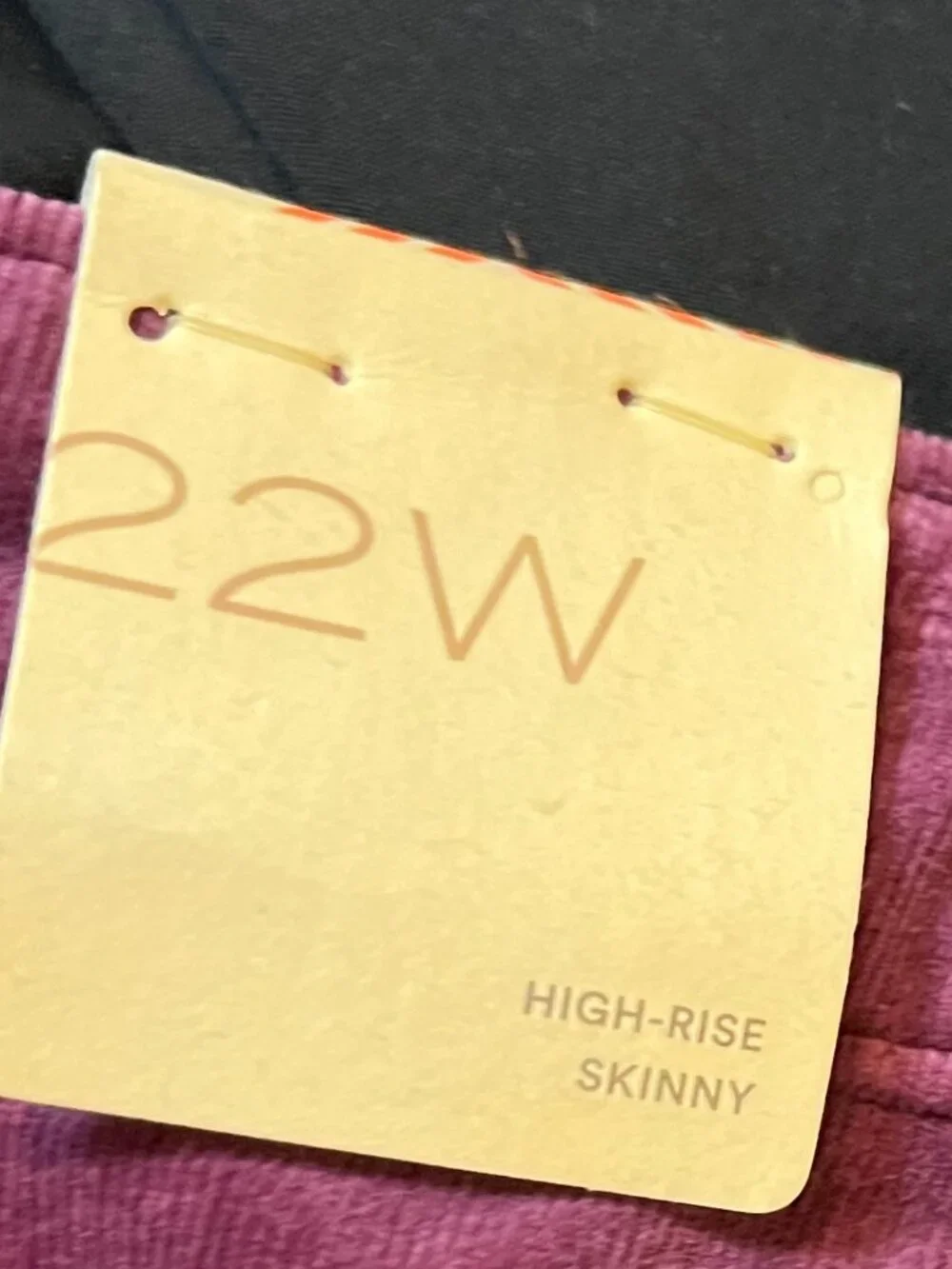 Anthropologie Pilcro Mulberry High Rise Skinny Corduroy Pants 22W NWT - Picture 9 of 9